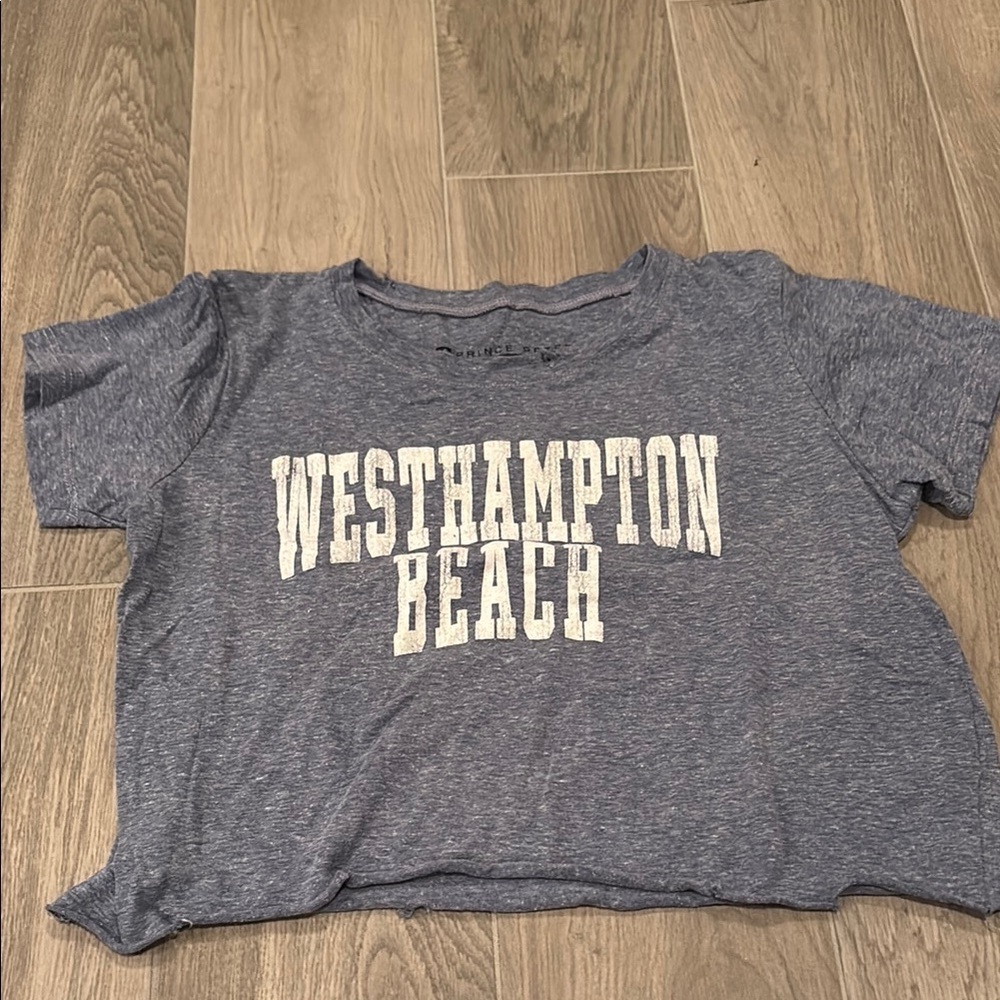 Prince Peter Collection Westhampton Beach Junior Girls Gray T-Shirt Size XS